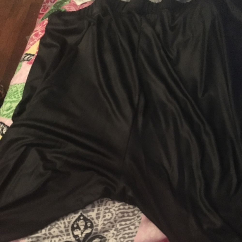 Black leather leggings